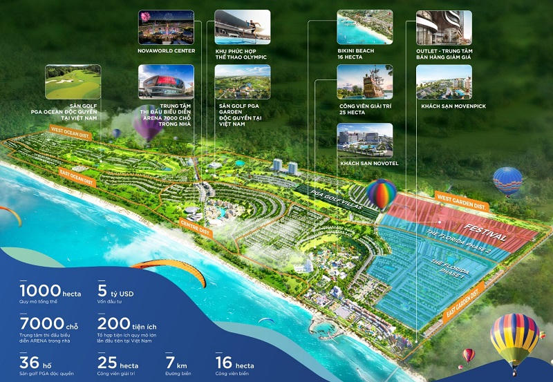 NovaWorld Phan Thiet – dự án 1.000 ha với tổng vốn đầu tư 5 tỷ USD của Novaland. &nbsp;