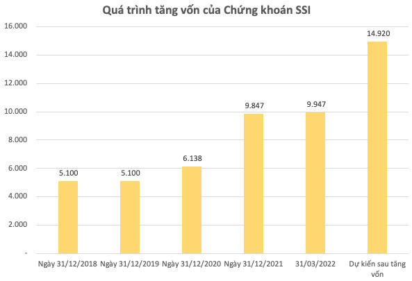 SSI muốn huy động gần 7.500 tỷ đồng qua tăng vốn, để ngỏ khả năng đầu tư thêm vào trái phiếu và chứng chỉ tiền gửi