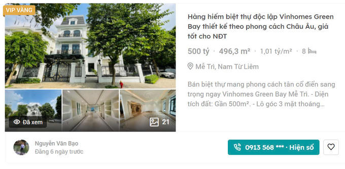 Trích: Batdongsan.com