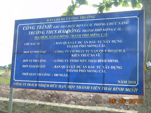 TP Móng Cái: Dự án đang thông báo mời thầu, công trình đã thi công?