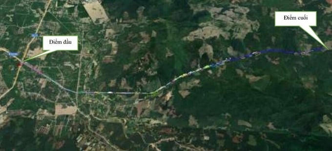 Hướng tuyến dự án. (Ảnh chụp từ văn bản quy hoạch).