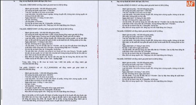 Những lô trái phiếu của CII không có tài sản đảm bảo &nbsp;