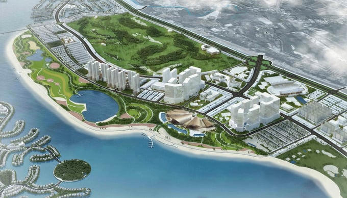 Phối cảnh Khu đô thị lấn biển Cần Giờ trong tương lai. Ảnh: Internet