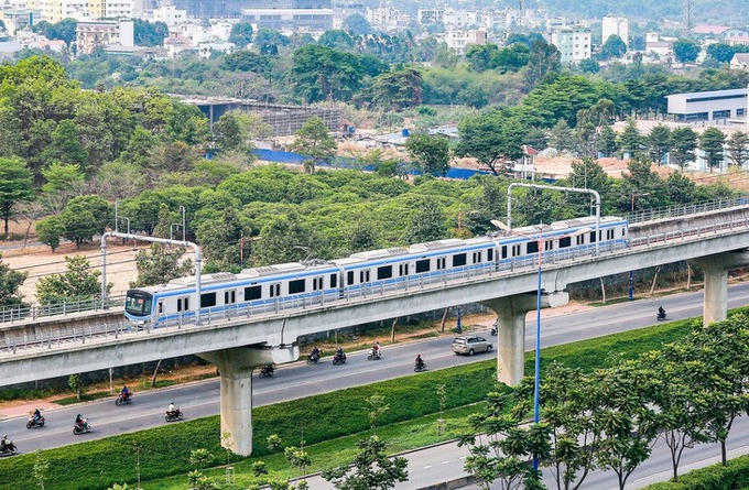 Tuyến Metro số 1 chạy thử toàn tuyến trước 2/9. Ảnh: VNE. &nbsp;