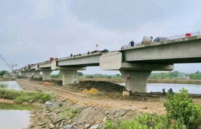 Cây cầu đang vượt tiến độ 6 tháng. Ảnh: Internet