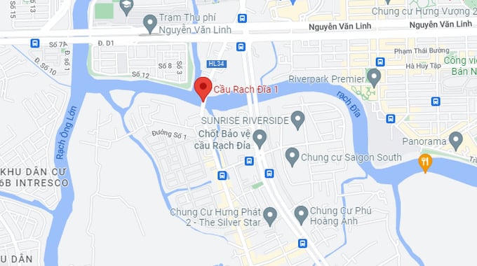 Vị trí xây dựng cầu Rạch Đỉa. Ảnh: Internet&nbsp;
