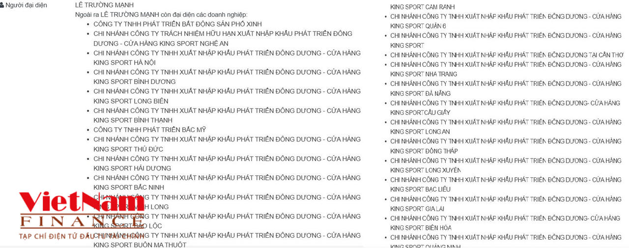 Ông Lê Trường Mạnh, sinh năm 1982 quê Thanh Hoá người người đại diện pháp luật cho hàng trăm chi nhánh&nbsp;nhãn hiệu KingSport. &nbsp;