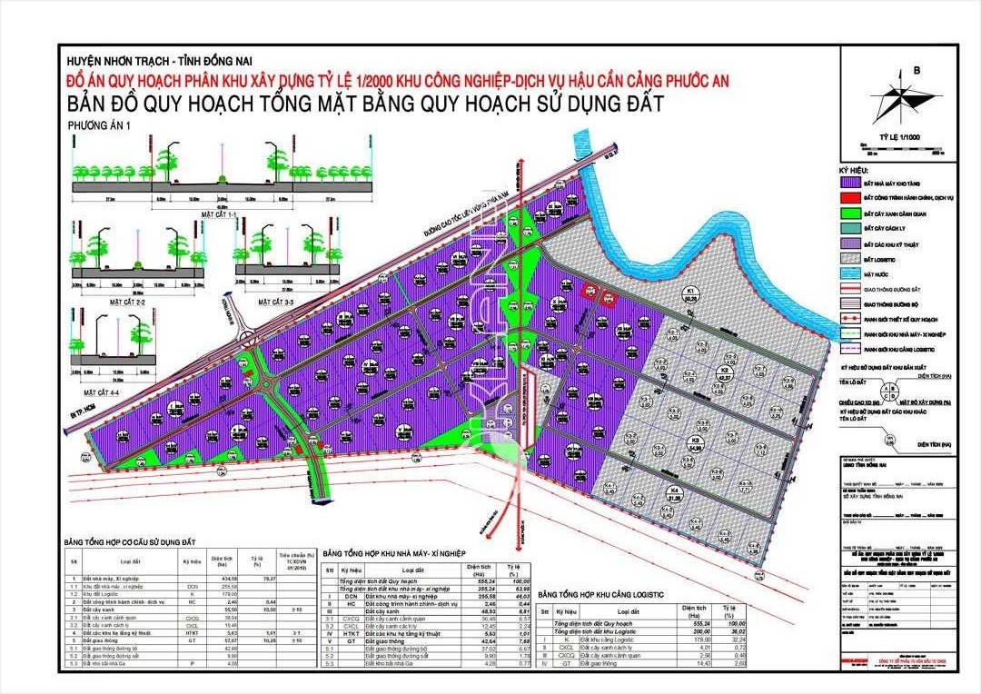 Bản đồ quy hoạch dự án KCN Phước An. &nbsp;