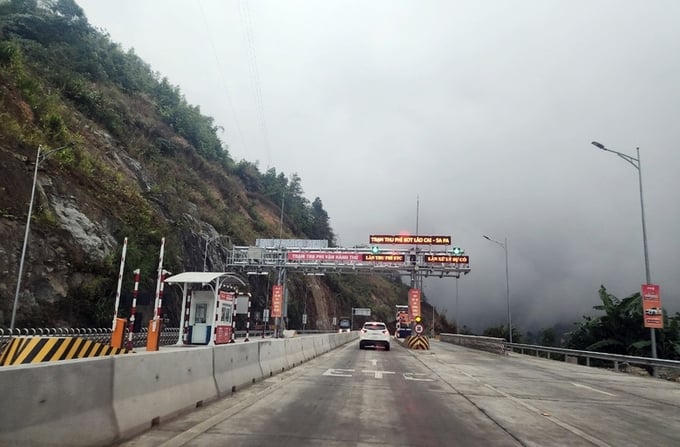 Trạm thu phí Dự án xây dựng đường nối đường cao tốc Nội Bài - Lào Cai đến Sa Pa. Ảnh: Internet.