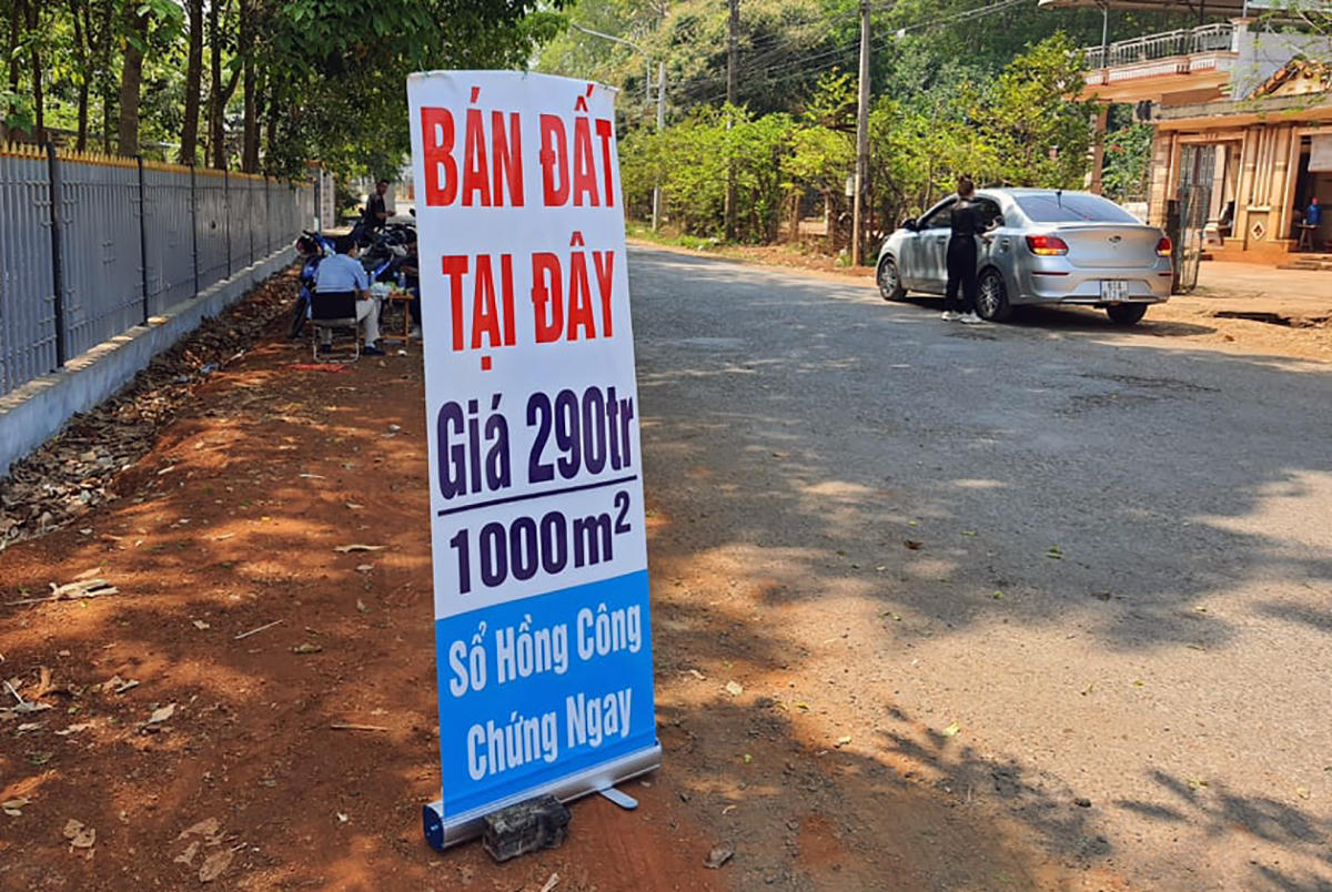 Khu vực giá đất tăng cao gấp nhiều lần so với thực tế tại Bình Phước. Ảnh: Phước Tuấn. &nbsp;