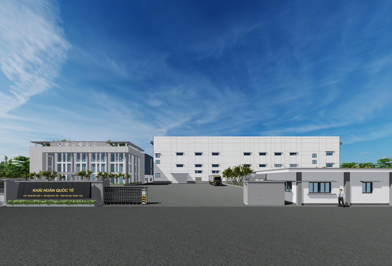 Phối cảnh nhà máy sản xuất găng tay Khải Hoàn Quốc tế&nbsp;