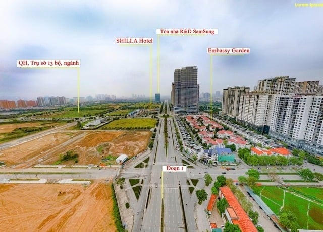 Các công trình, dự án lớn nằm trên trục đường của nút giao sắp xây dựng. Ảnh: An ninh Tiền tệ