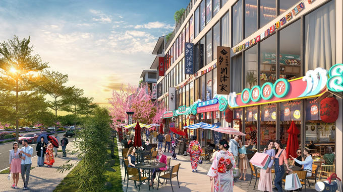 Đây sẽ là khu phố kinh doanh sầm uất trong tương lai. Ảnh phối cảnh minh họa &nbsp;