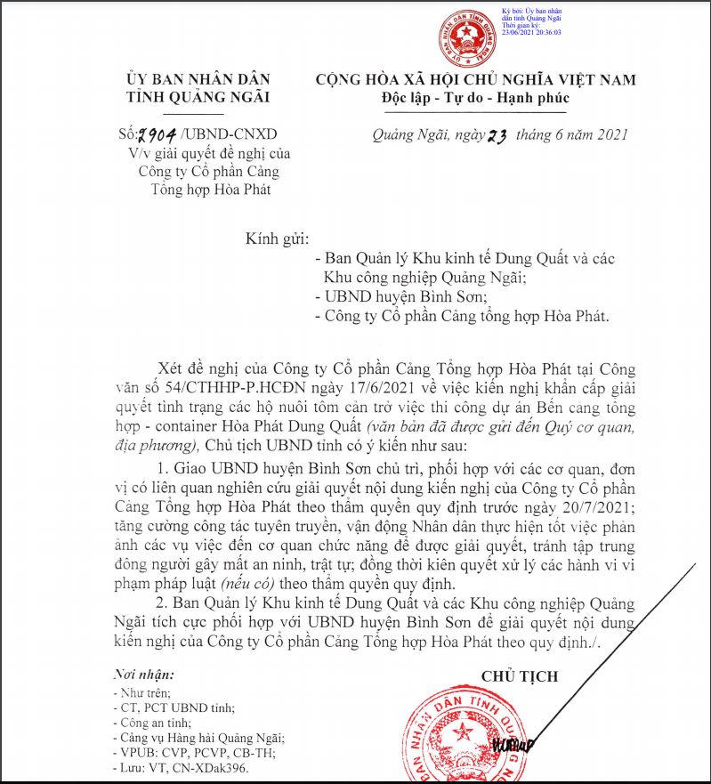 Hòa Phát gặp khó tại các dự án ở Quảng Ngãi