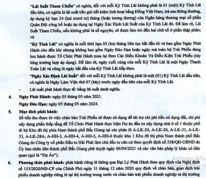 Kết quả chào bán trái phiếu riêng lẻ của&nbsp;HPX. &nbsp;