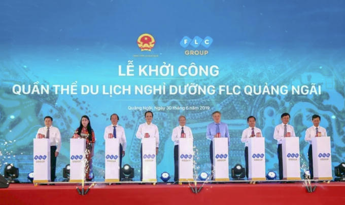 Khởi công quần thể du lịch nghỉ dưỡng FLC Quảng Ngãi vào tháng 6/2019 (Ảnh: NĐ) &nbsp;