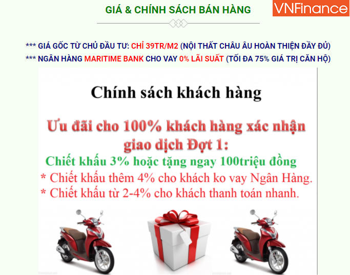Quá ế ẩm, dự án TNR Kenton Node ra chính sách bán hàng khuyến mại "khủng"