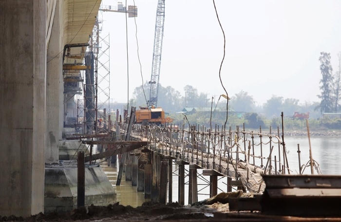 Ngắm hình dáng cầu vượt sông dài nhất cao tốc Bắc - Nam nối Nghệ An với Hà Tĩnh