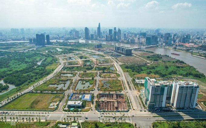 Vị trí các lô đất đấu giá ở Thủ Thiêm (TP Thủ Đức). &nbsp;