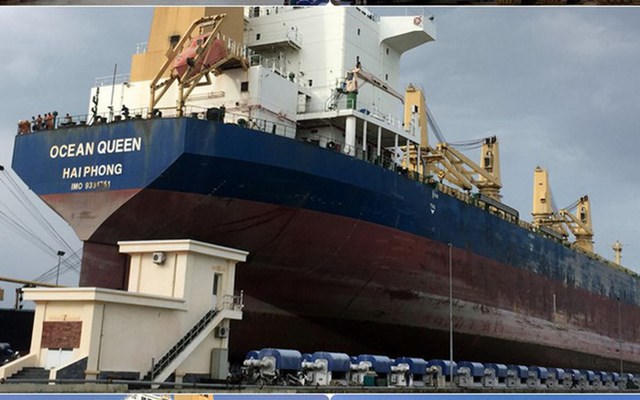 Tàu chở hàng Ocean Queen nhiều lần bị ngân hàng rao bán nhưng không thành công. Tàu chở hàng Ocean Queen nhiều lần bị ngân hàng rao bán nhưng không thành công.