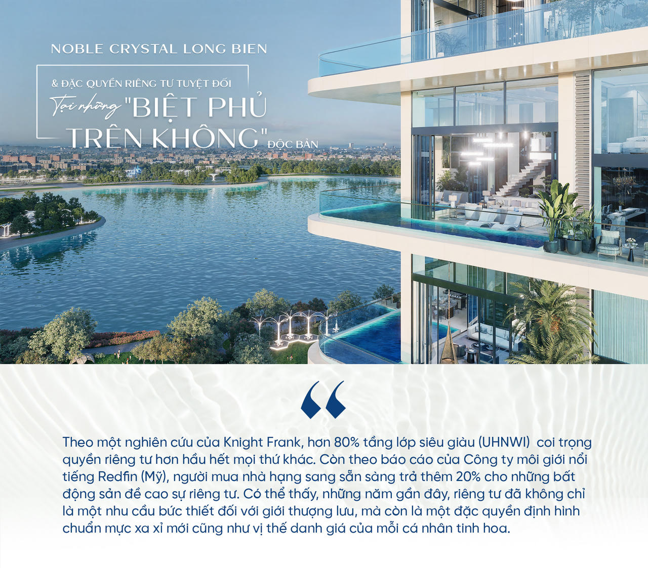 [Emagazine] Noble Crystal Long Biên và đặc quyền riền tư tuyệt đối tại những “biệt phủ trên không” độc bản