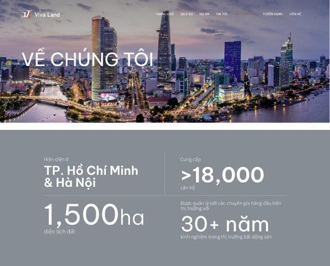 Viva Land tự giới thiệu trên trang chủ của công ty. &nbsp;