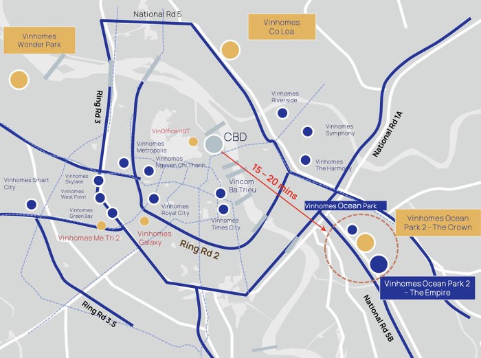Một số dự án trọng điểm của Vinhomes (Ảnh: Vinhomes). &nbsp;