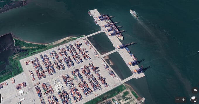 Thị xã Phú Mỹ có cảng biển sâu nhất Việt Nam. Ảnh: Internet