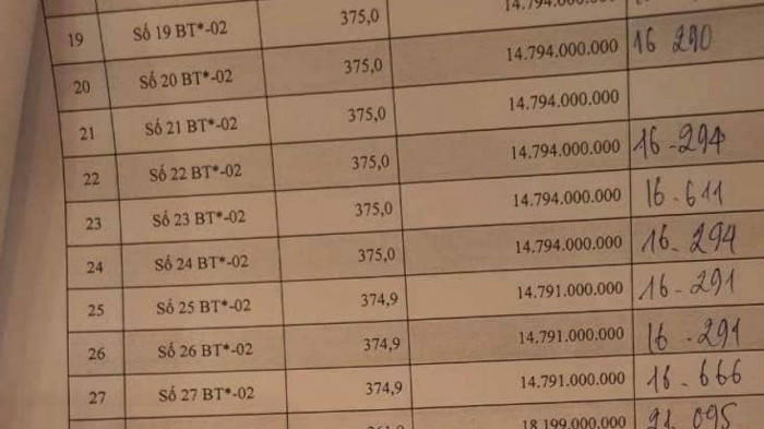 Một số lô đất được người tham gia đấu giá ghi lại.