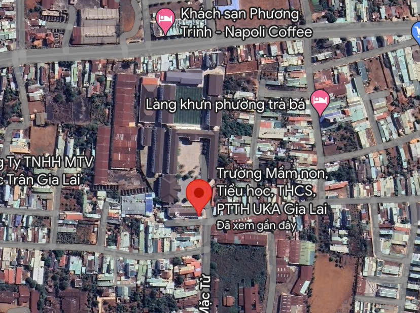 Vị trí&nbsp;dự án đầu tư xây dựng Trường phổ thông Hoàng Diệu Asean tại 39 Hàn Mặc Tử, phường Trà Bá, TP. Pleiku. &nbsp;