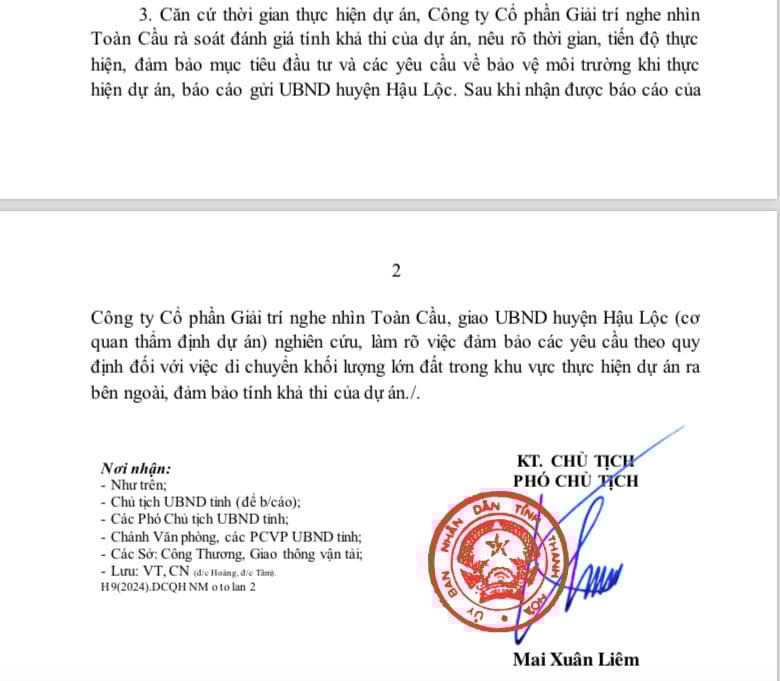 Văn bản chỉ đạo của UBND tỉnh Thanh Hoá rà soát đồ án Điều chỉnh tổng thể quy hoạch chi tiết tỷ lệ 1/500 dự án Nhà máy sản xuất lắp ráp ô tô, máy xây dựng tại các xã Đại Lộc và Triệu Lộc, huyện Hậu Lộc &nbsp;