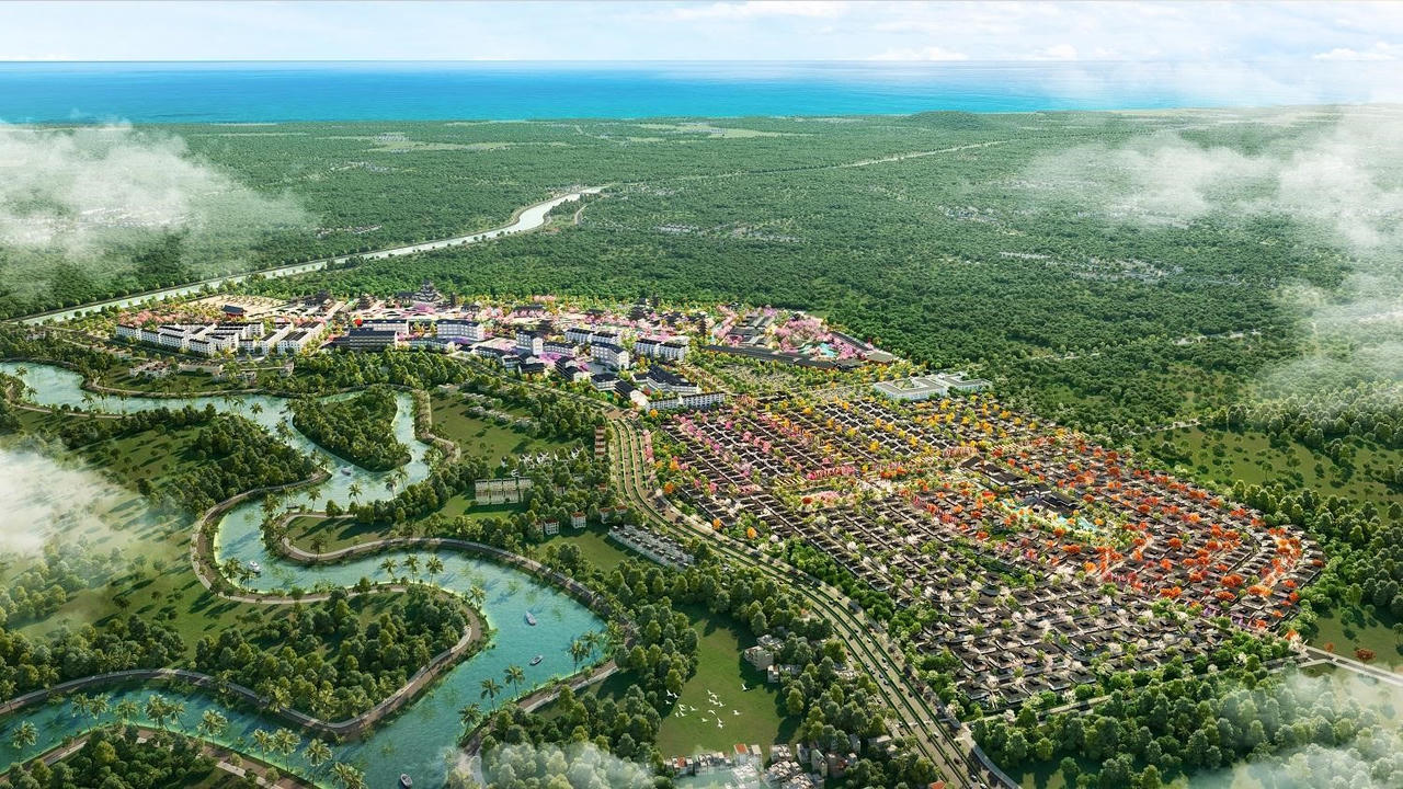 Phân khu Koto sở hữu vị trí đắc địa bậc nhất trong quần thể Sun Beauty Onsen. Ảnh phối cảnh minh họa &nbsp;