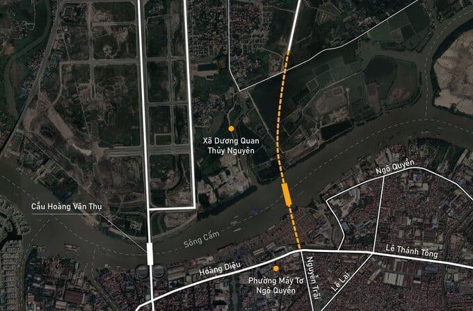Vị trí sẽ xây dựng cầu Nguyễn Trãi với tổng vốn đầu tư hơn 6.300 tỷ đồng. Ảnh: Internet &nbsp;