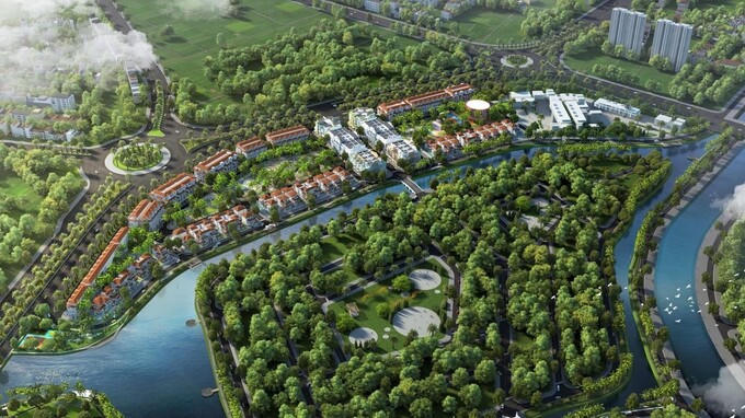 Tổng thể phối cảnh phân khu The Link thuộc khu đô thị sinh thái nghỉ dưỡng ven sông Sun Riverside Village tại Thanh Hóa. Ảnh phối cảnh minh họa &nbsp;
