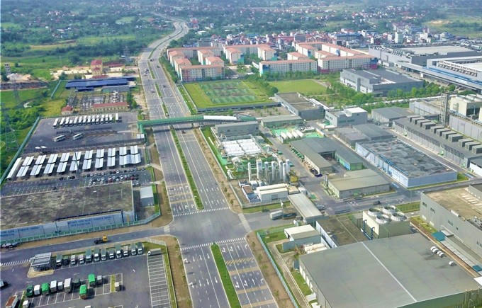 Bất động sản ven khu công nghiệp vẫn phát triển nhộn nhịp mặc thị trường trầm lắng. &nbsp;