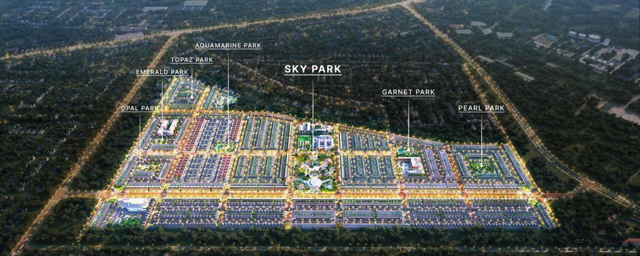 Mặt bằng Tổng thể toàn Khu đô thị Gem Sky World do Công ty cổ phần đầu tư kinh doanh bất động sản Hà An làm chủ đầu tư.