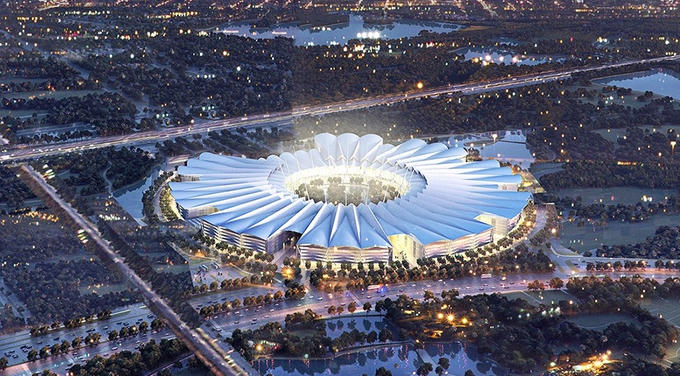 Phối cảnh Trung tâm hội chợ triển lãm quốc gia mới. Ảnh: VEFAC