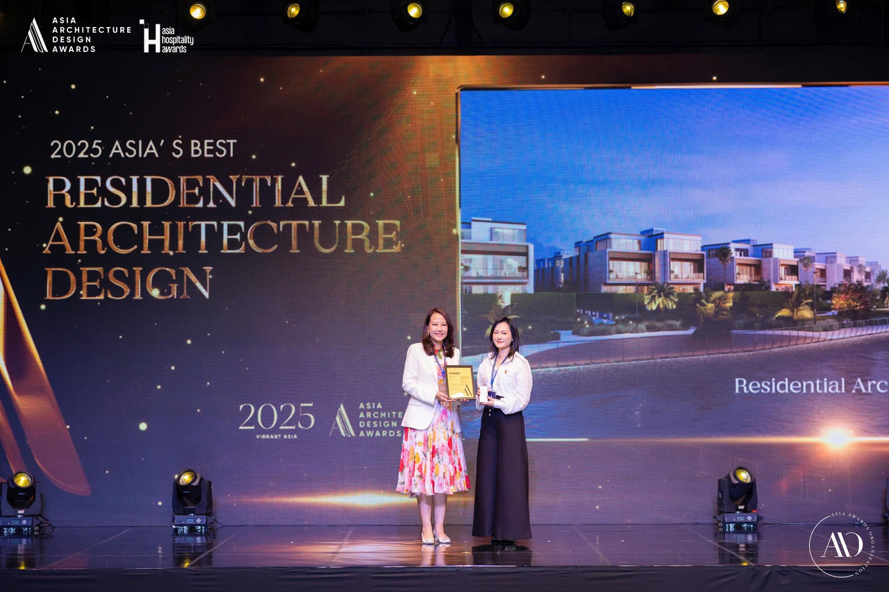 Khu dinh thự hàng hiệu The Rivus nhận giải “Thiết kế Kiến trúc Nhà ở Xuất sắc nhất Châu Á 2025” &nbsp;