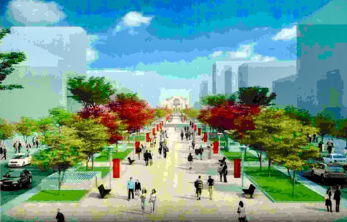 Định hướng không gian phố đi bộ Lê Lợi theo đề xuất của Sở Quy hoạch - Kiến trúc.&nbsp;