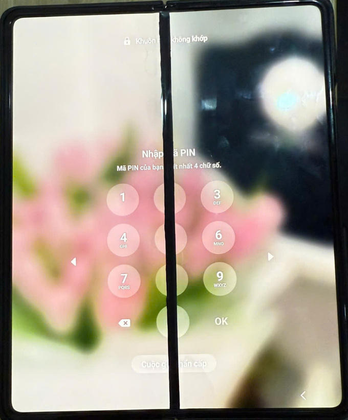 Chiếc điện thoại Samsung của chị T.K. bị lỗi liên tục