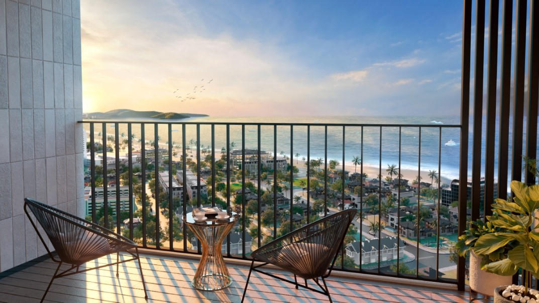 Phối cảnh căn hộ tầm nhìn hướng biển tại dự án 9X Quy Nhơn. Ảnh: Hưng Thịnh Land &nbsp;