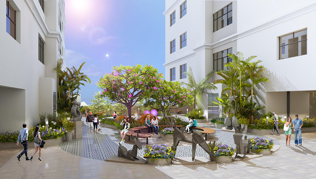 Khu vườn tượng tại T&T Victoria &nbsp;