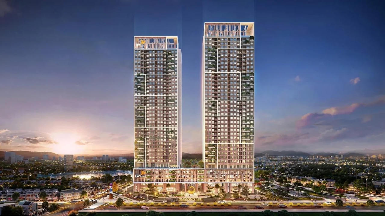 Tổ hợp thương mại dịch vụ và căn hộ Diamond Hill Thái Nguyên.