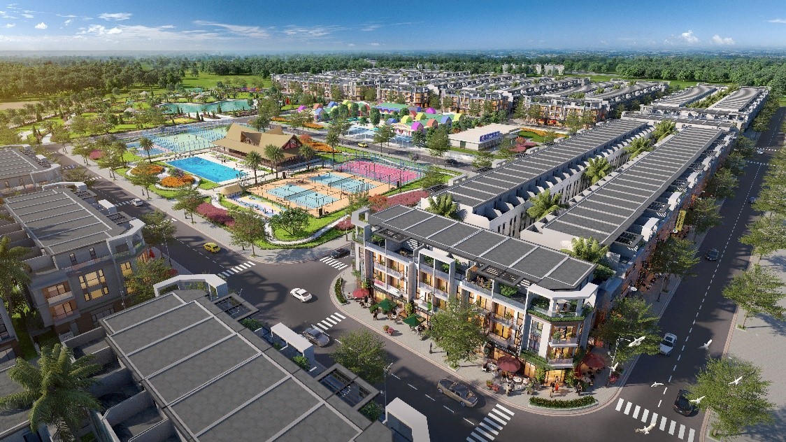 Khu dân cư - thương mại Nam Hà đẩy nhanh tiến độ thi công