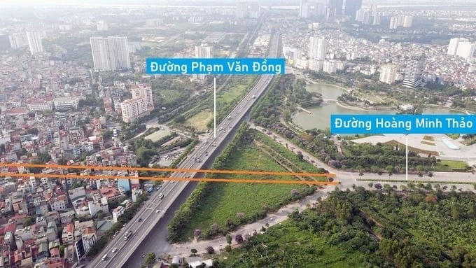 Vị trí nút giao hầm chui sẽ được xây dựng. Ảnh: Vietnammoi