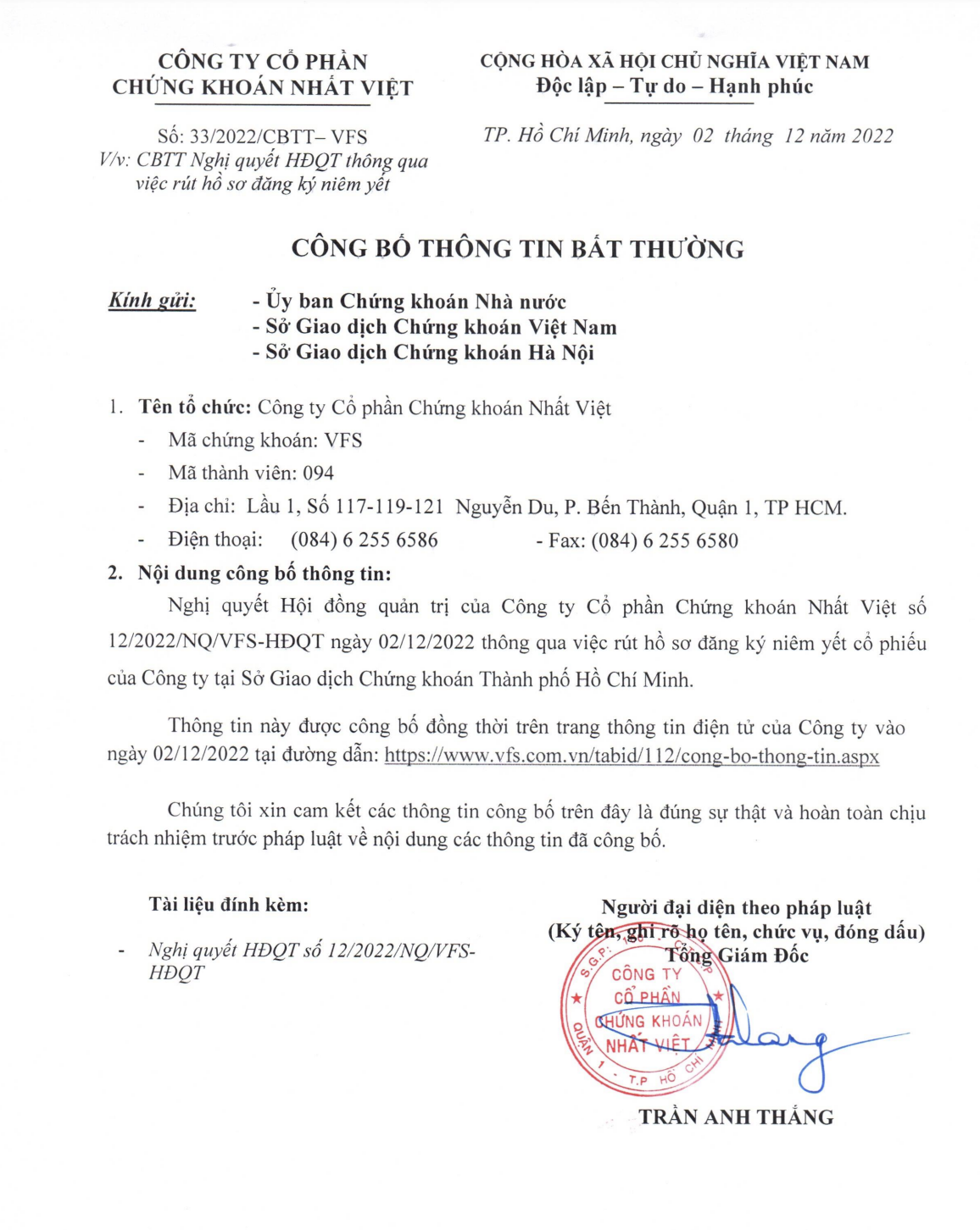 Ảnh: CTCP Chứng khoán Nhất Việt