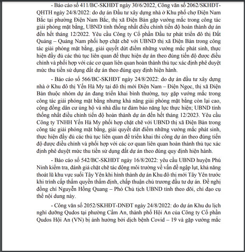 Quảng Nam: Hàng loạt dự án bất động sản chậm tiến độ được gia hạn thêm thời gian