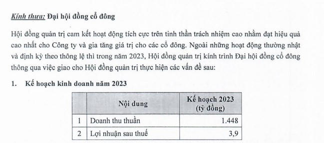 LDG chưa tổ chức được ĐHĐCĐ thường niên năm 2023