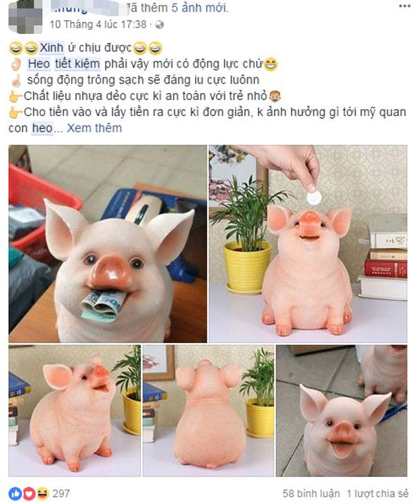 Chú 'lợn ăn tiền' gây sốt: Quá yêu, chị em xếp hàng chờ mua