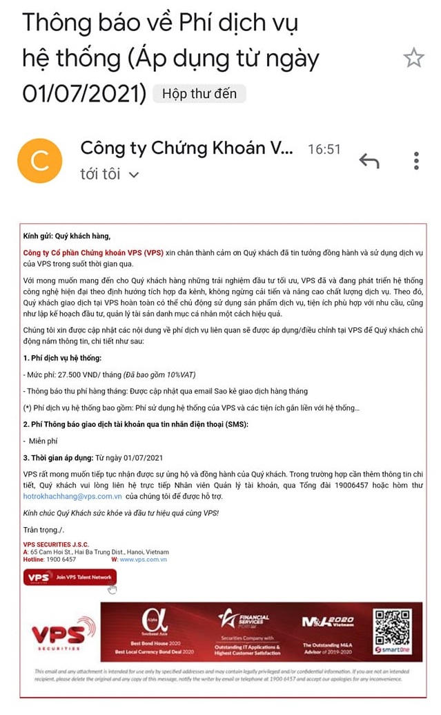 VPS thu phí dịch vụ hệ thống, nhà đầu tư bất bình